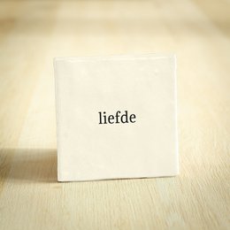 Tegeltje - liefde - Liefde | Wit | 10x10cm