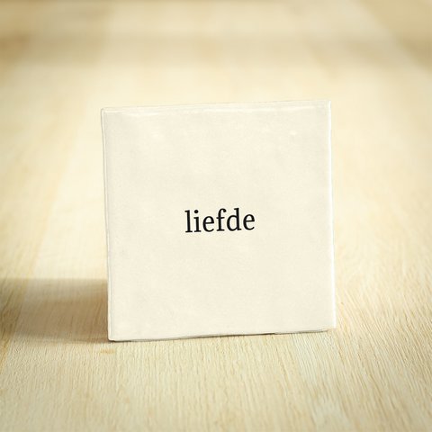Tegeltje - liefde - Liefde | Wit | 10x10cm