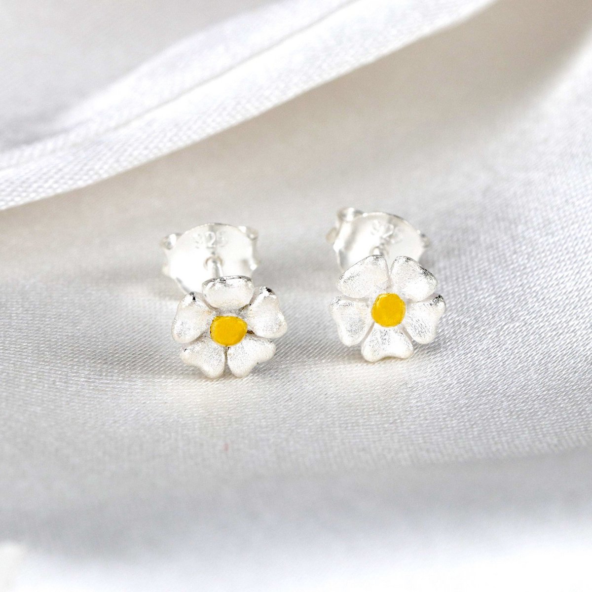 Buttercup Mini Stud Earrings - 925 Sterling Silver - OHR925-44