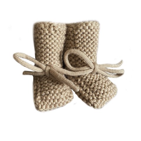 Chunky baby bootie slofjes sand