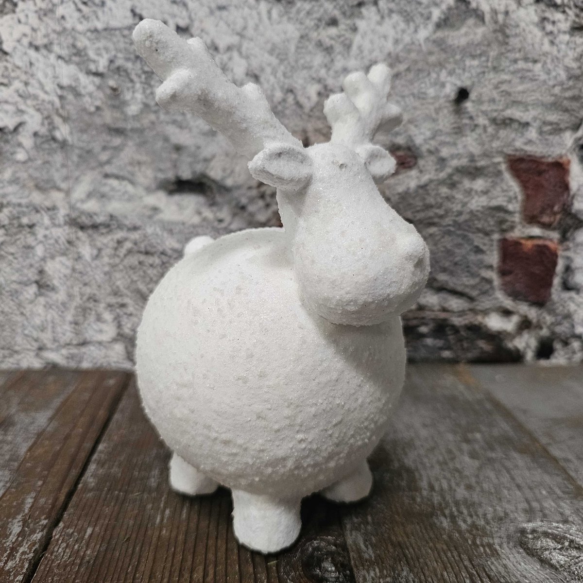 Pors eland aardewerk wit 11x10x16cm (36390)