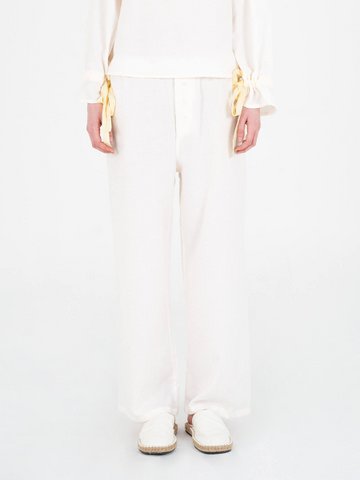 Pyjamahose in Arctic Cream