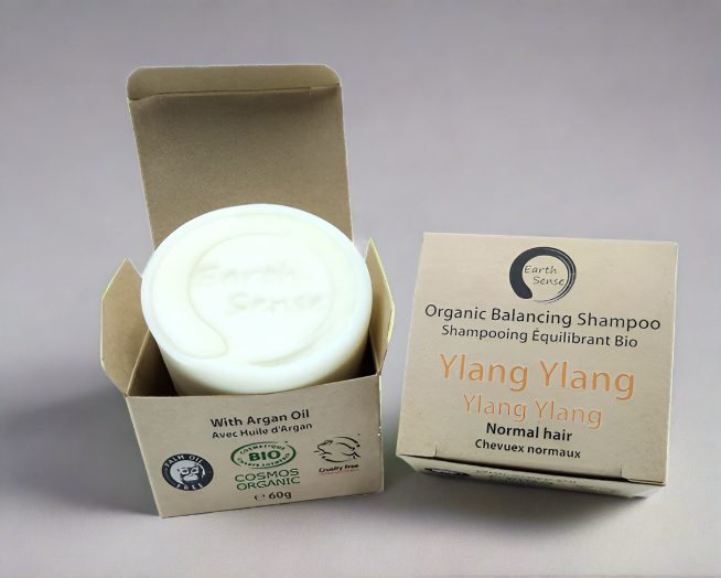 Bio -zertifizierter Ausgleich solides Shampoo - Ylang Ylang - Normal & alle Haartypen 60g