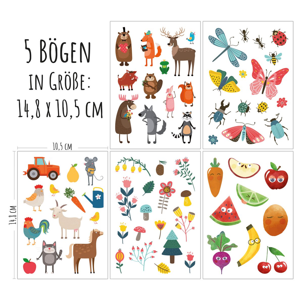 Kindertattoos - Motiv "Naturkinder"