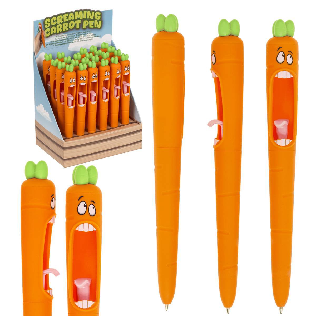 Screaming Carrot Novelty Ballpoint Pen Funny Pen