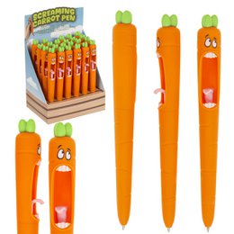 Screaming Carrot Novelty Ballpoint Pen Funny Pen