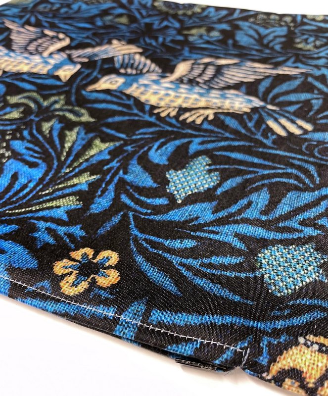 William Morris Moody Teal Avian Botanical Cushion Cover | WIM014
