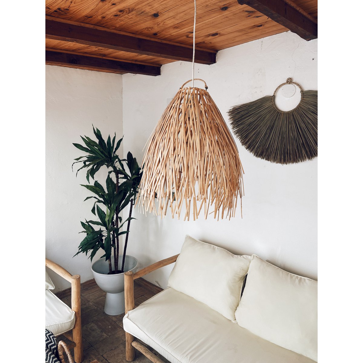 Rusty Rattan Lampenschirm Natural