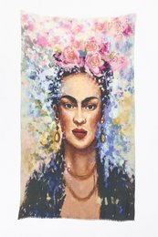 Sjaal Wol/Zijde - Otra Cosa - Frida Pink Roses - 4746