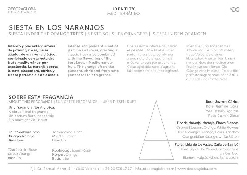 Candela profumata | Fragranza agrumata e floreale di campi di fiori d'arancio | Siesta en los Naranjos | 220gr