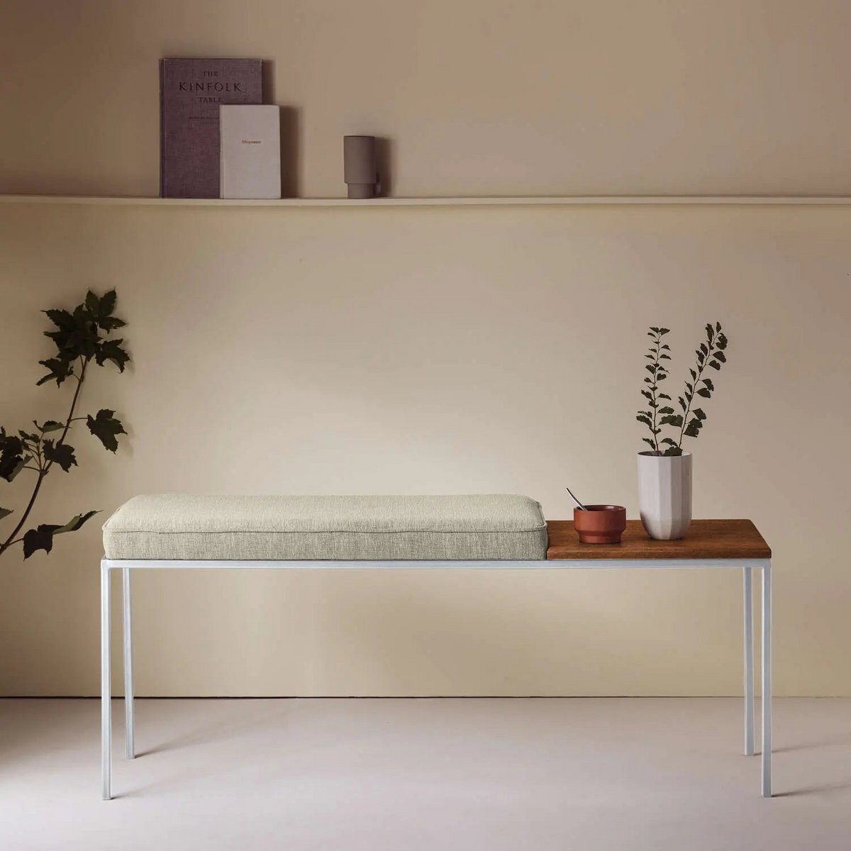 Alabaster Weiß Buchenholz, Nussbaum Beizung