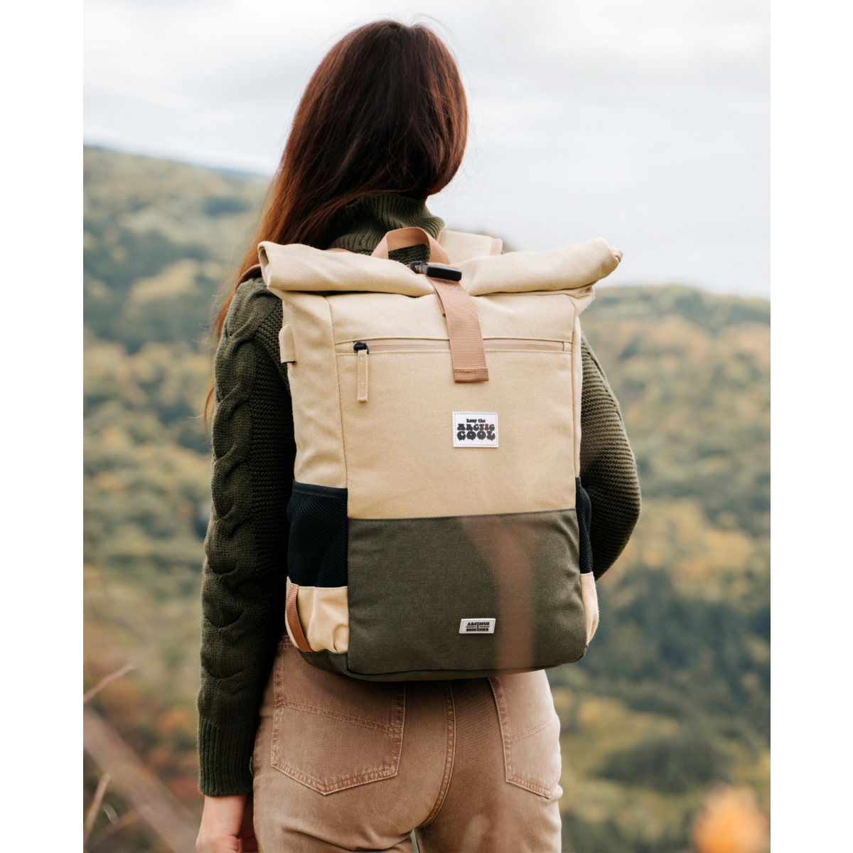Sac à dos imperméable en chanvre Polar Explorer - Beige