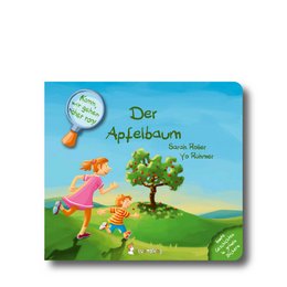 A children's book cover featuring a young girl and squirrels under an apple tree. The title "Der Apfelbaum" (The Apple Tree) is prominently displayed.

The image shows a cheerful, colorful illustration of a young girl and two squirrels under an apple tree. The girl appears to be interacting with the squirrels in a friendly manner. The overall scene conveys a sense of nature, warmth, and childhood wonder.