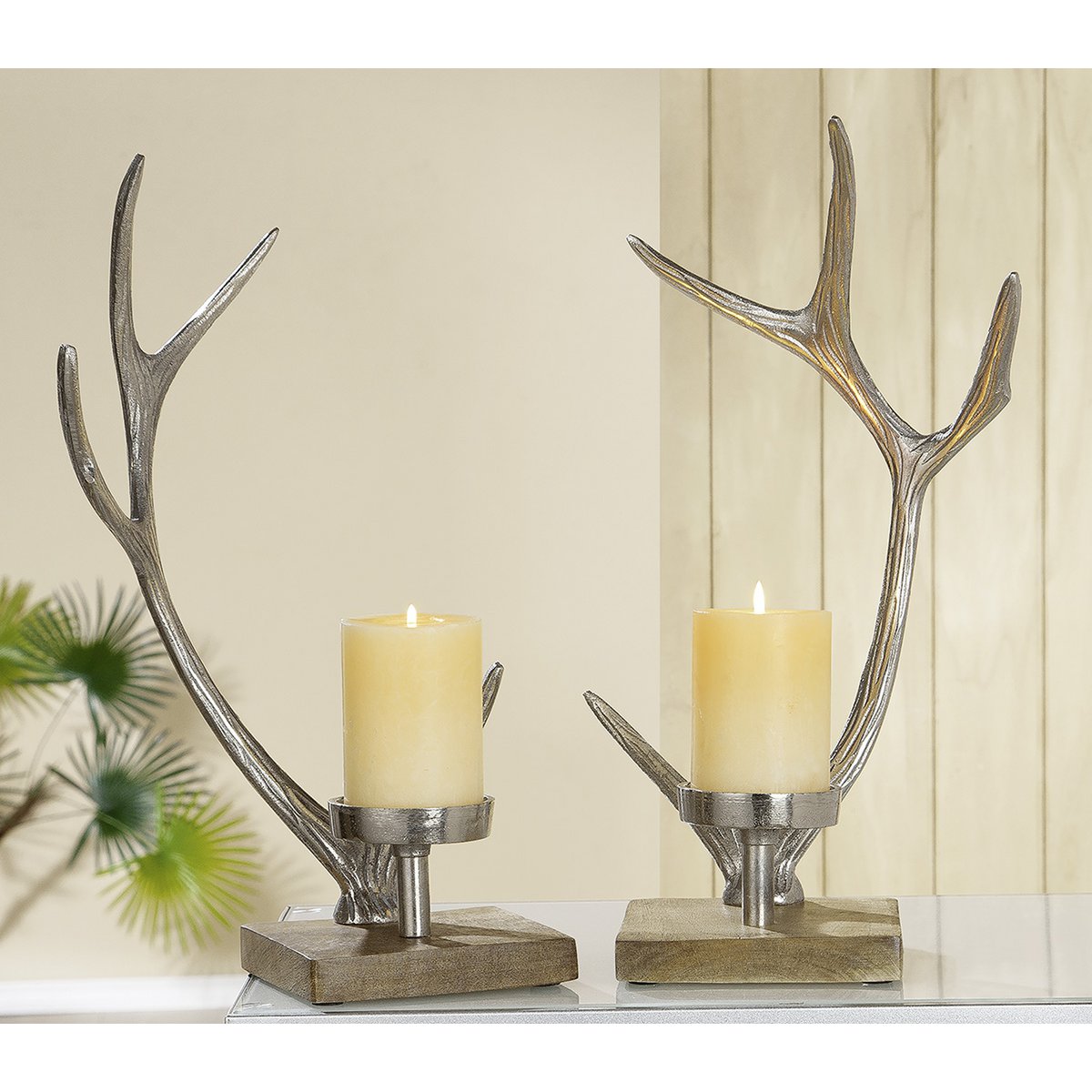 Alu candle holder antlers VE 2 so