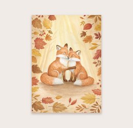 Postkartenfüchse im Herbst