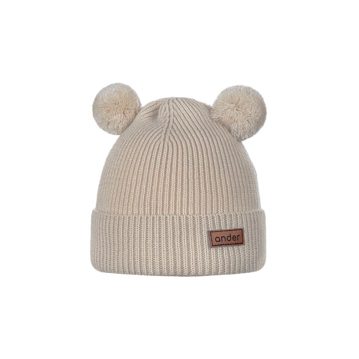Czapka dziecięca TEDDY - 100% wełna merino - beżowy