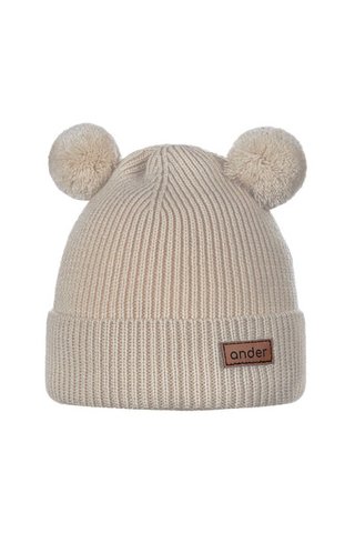 TEDDY Kindermütze - 100 % Merinowolle - Beige