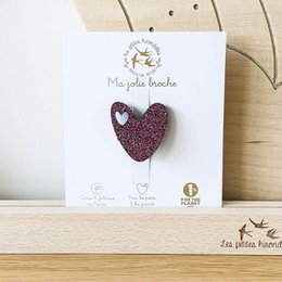 Glitter brooch - Heart