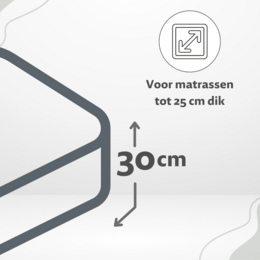 100% Bomuld Satin Fitting Sheet - Mørkeblå