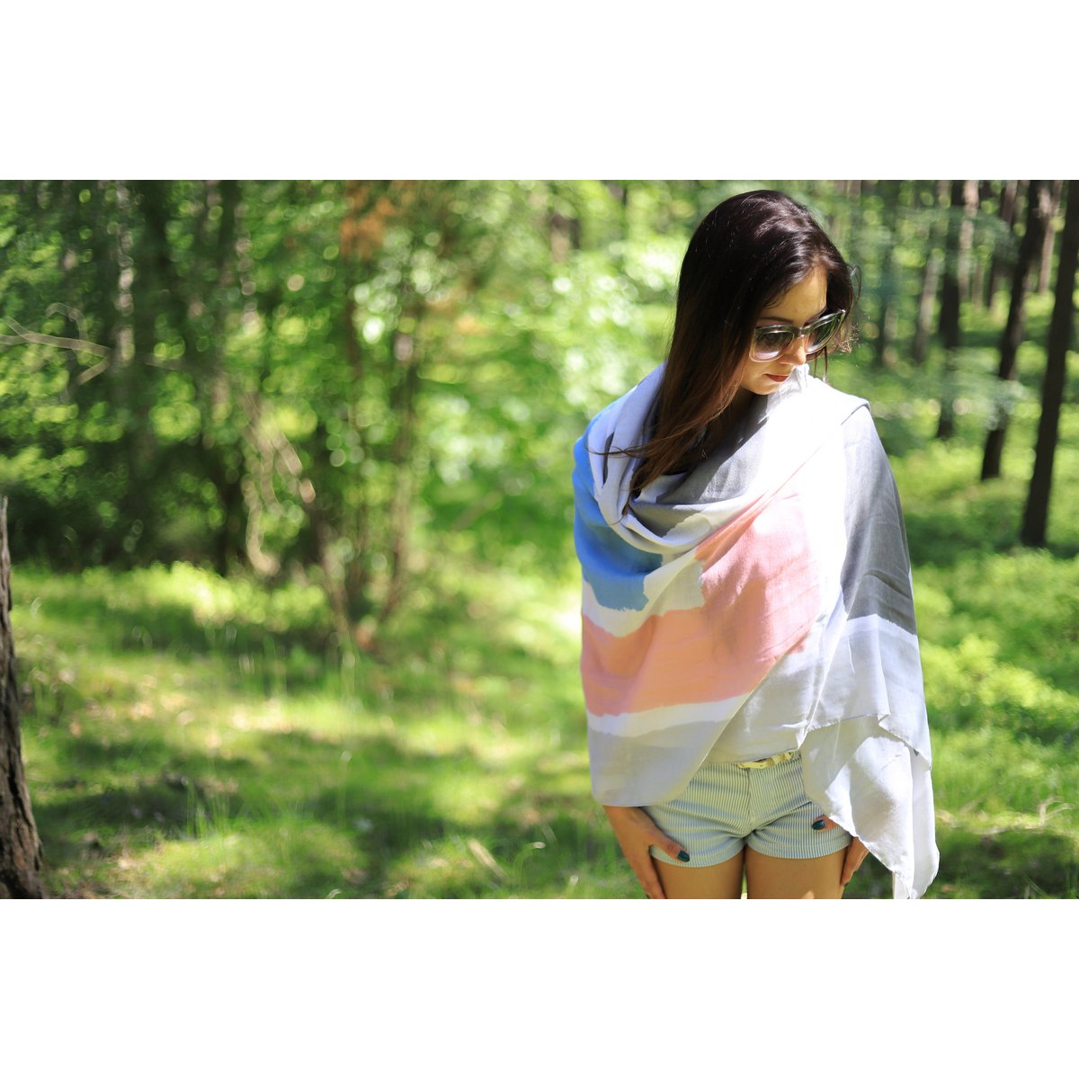 Viscose pareo in pastelkleuren