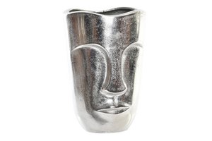 JARRON ALUMINIO 18X14X26 CARA PLATEADO AL196003