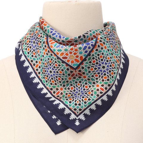 Square Scarf Blue Madiya