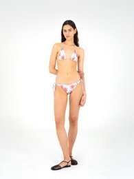 Haut de bikini bleu à imprimé floral Magician
