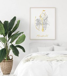 Map City Village of your choice - Gold foil / Silver foil / Copper foil