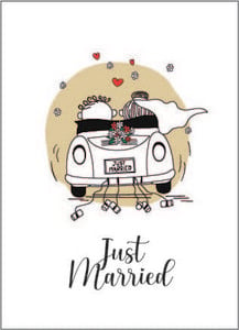 Card Just married car