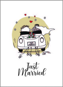 Card Just married car
