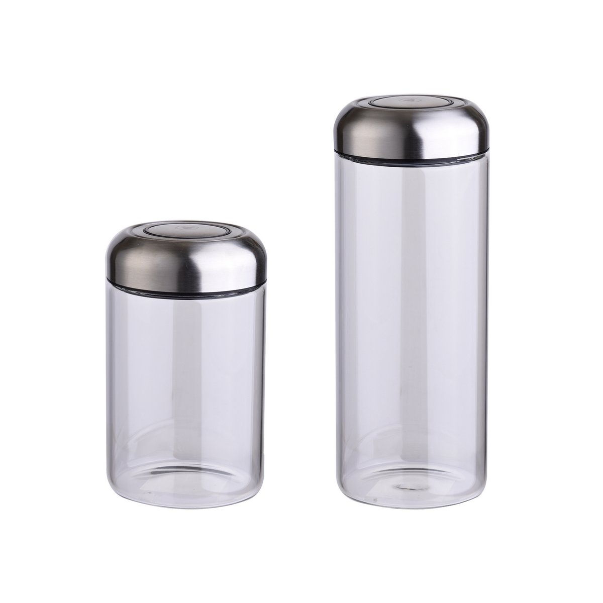 Laguiole conservation boxes (2 parts, stainless steel and glass)