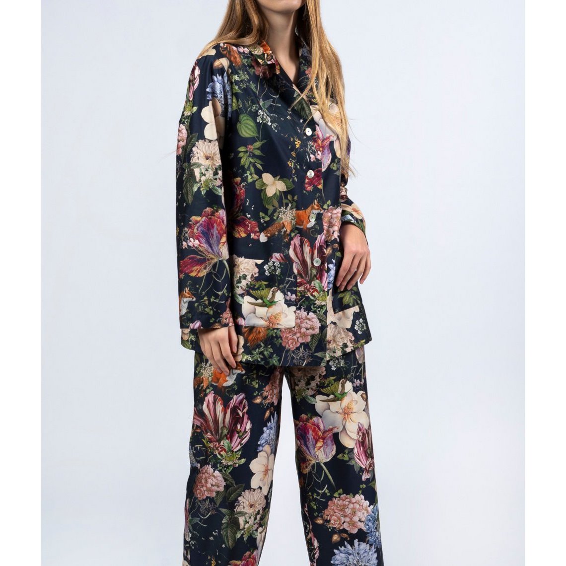 Pyjama (ilga) Magic Garden Bleu Foncé