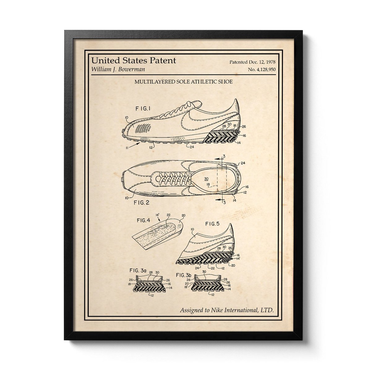 Nike Cortez patent plakat