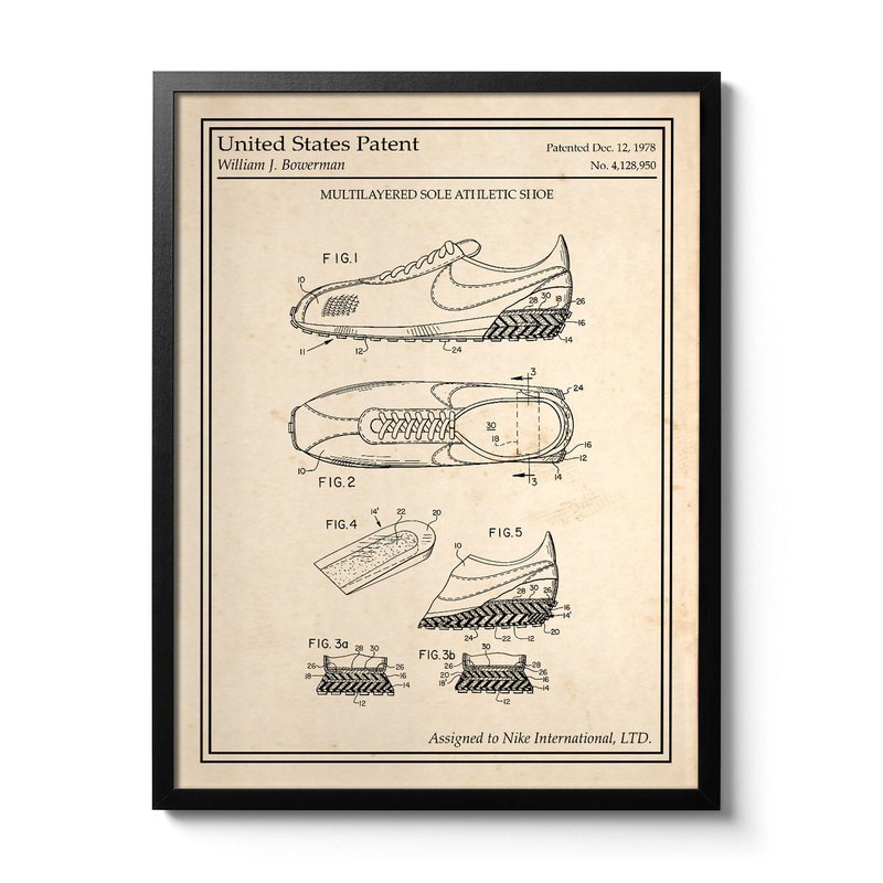 Nike Cortez patent plakat