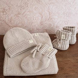 The Baby Bootie Sand | Merinould og kashmir
