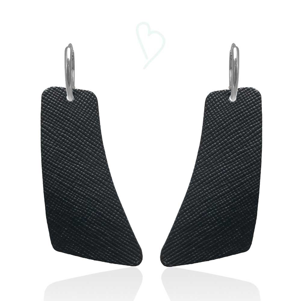 Leren oorbellen 'Flair' Bizarre Black