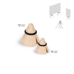 Wooden photo & memo clip - black