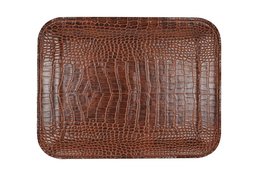 Plateau plat petit crocodile marron clair