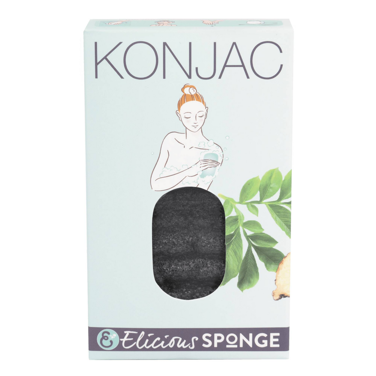 Spugna di konjac per il carbone - grasso (impura) pelle