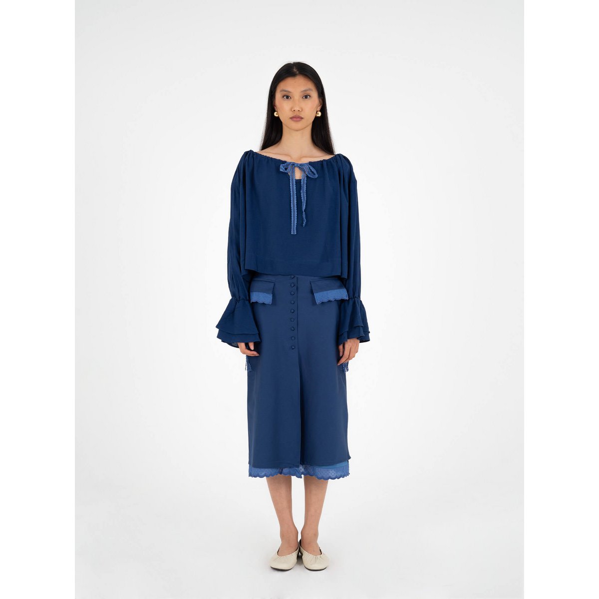 Kleine blaue Bluse