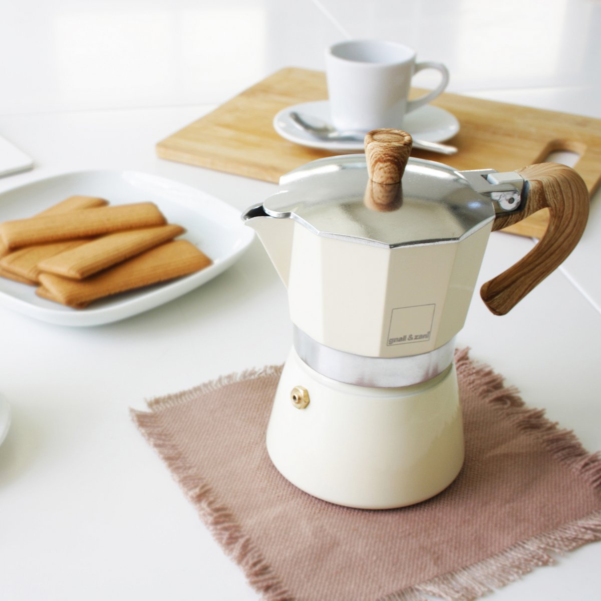 Espressomaker VENEZIA, crème, 3 kopjes