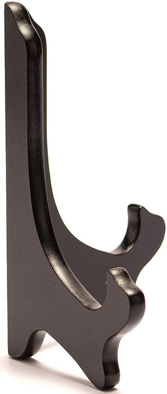 Supporto piatto nero in legno