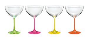 340 ml neon cocktail glasses - Lot of 4