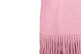 Pink wool and acrylic scarf