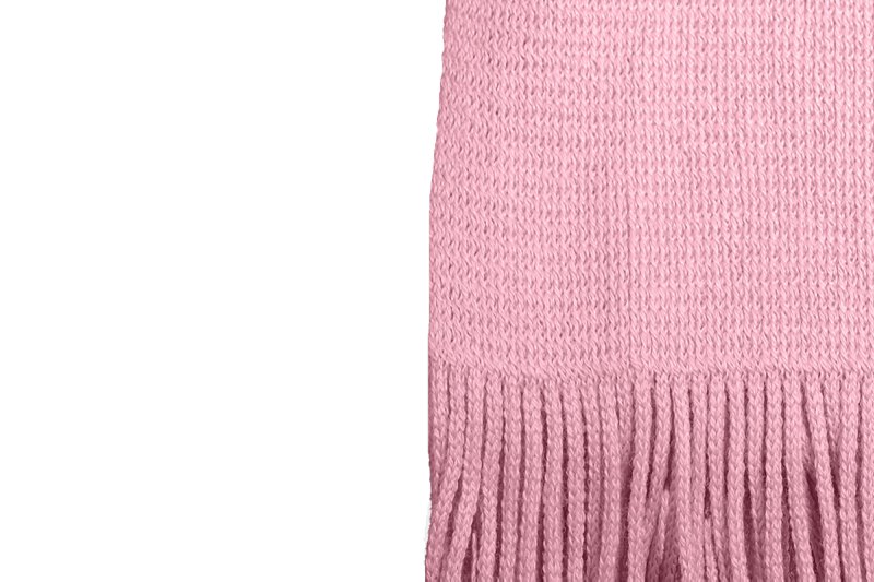 Pink wool and acrylic scarf