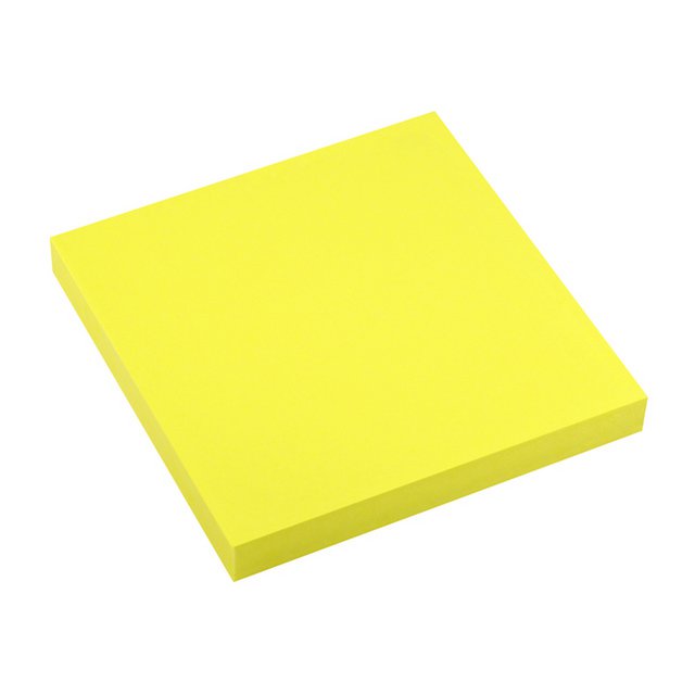 Info notes 75x75mm fel geel 80 blad