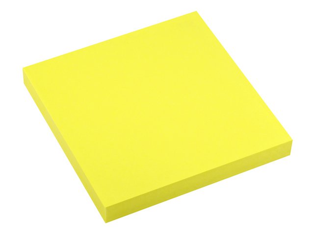 Info notes 75x75mm fel geel 80 blad