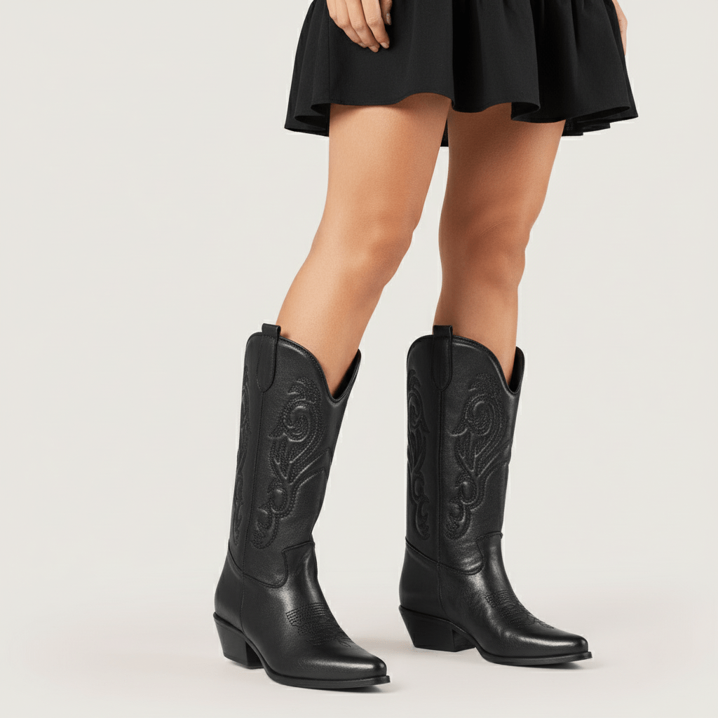Bottes texanes noires Shelby
