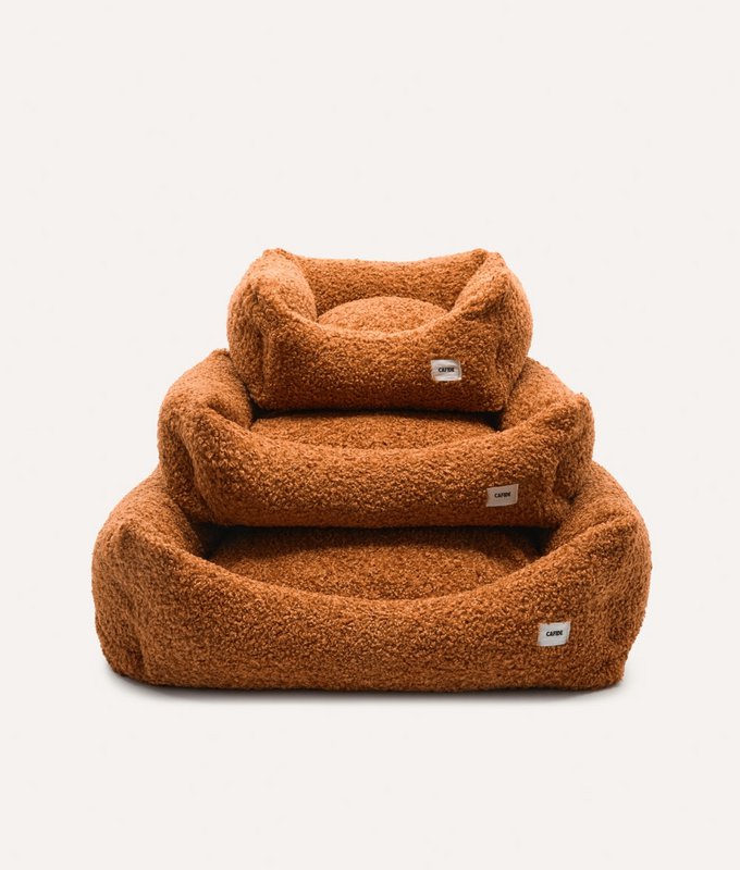 Mustard Shearling Hundeseng, Snozy