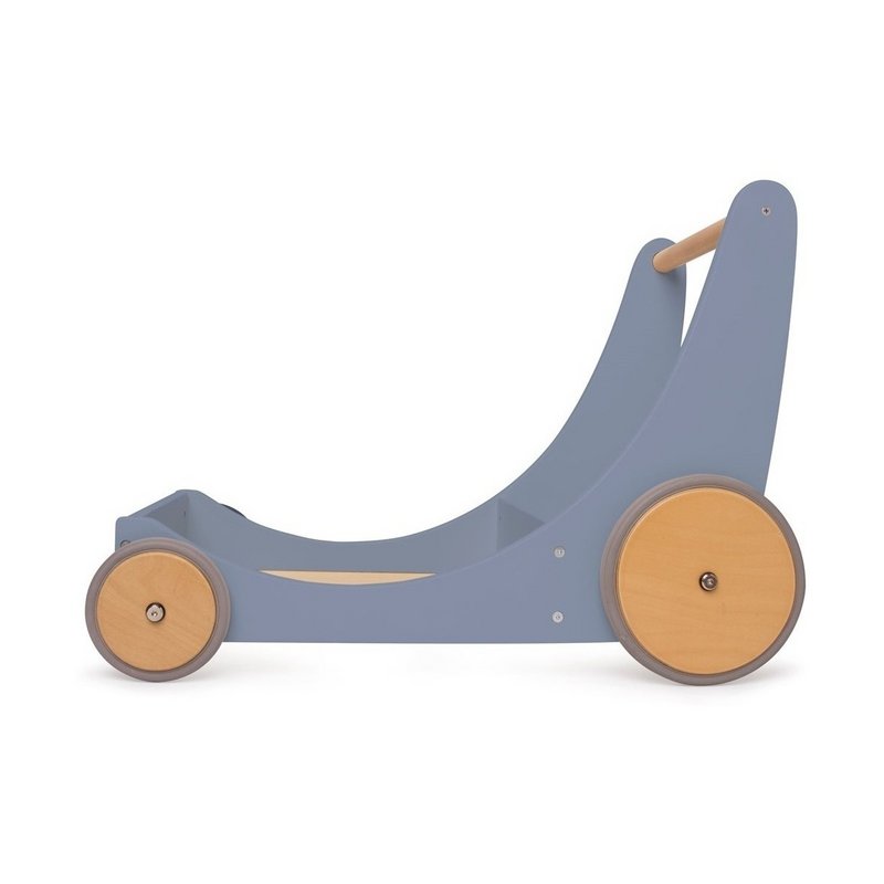 Carrito de almacenamiento y andador de madera 2 en 1 Kinderfeets - Azul Pizarra AGOTADO